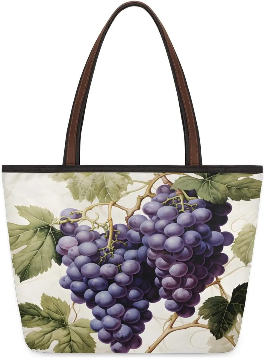 Tote Bag for Women with Zipper Large Capacity Top Handle Casual Shoulder Bag Handbag Reusable Shopping