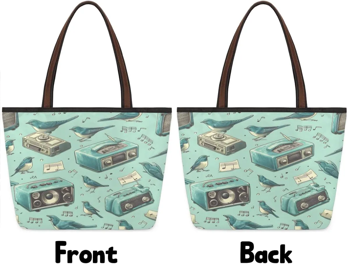 Tote Bag for Women with Zipper Large Capacity Top Handle Casual Shoulder Bag Handbag Reusable Shopping