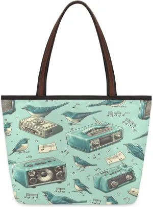 Tote Bag for Women with Zipper Large Capacity Top Handle Casual Shoulder Bag Handbag Reusable Shopping
