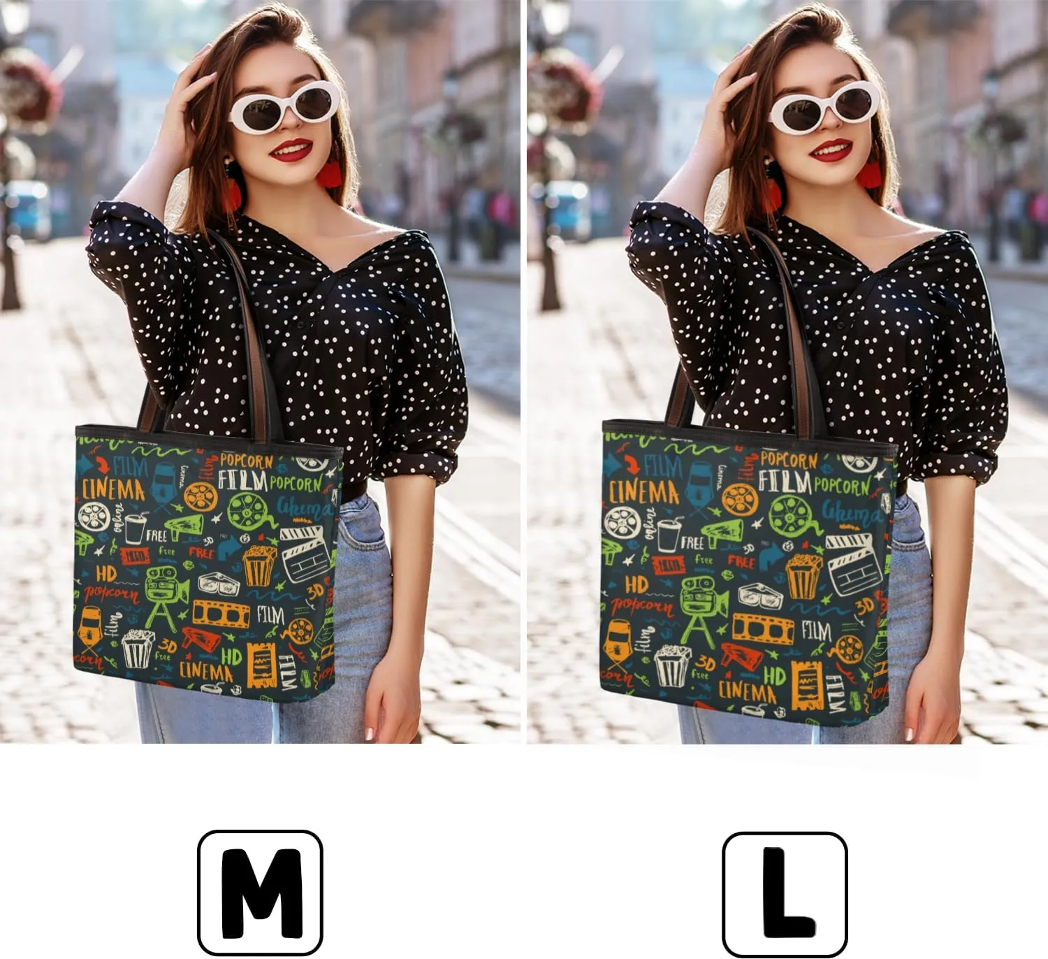 Tote Bag for Women with Zipper Large Capacity Top Handle Casual Shoulder Bag Handbag Reusable Shopping