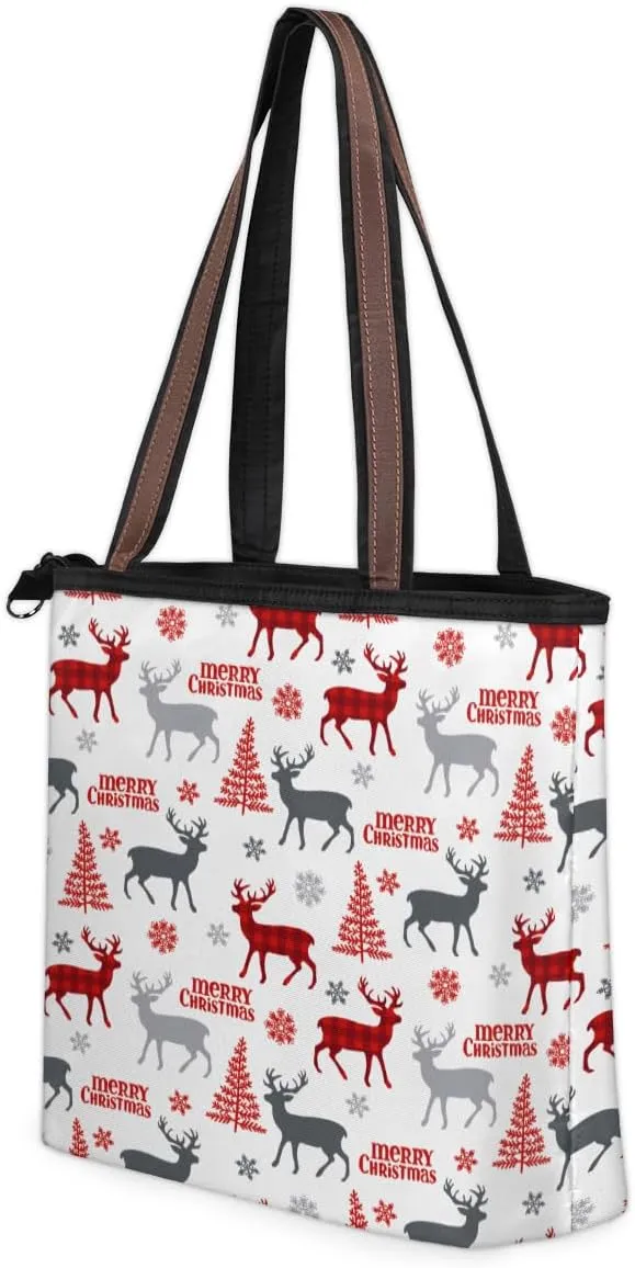 Tote Bag for Women with Zipper Large Capacity Top Handle Casual Shoulder Bag Handbag Reusable Shopping