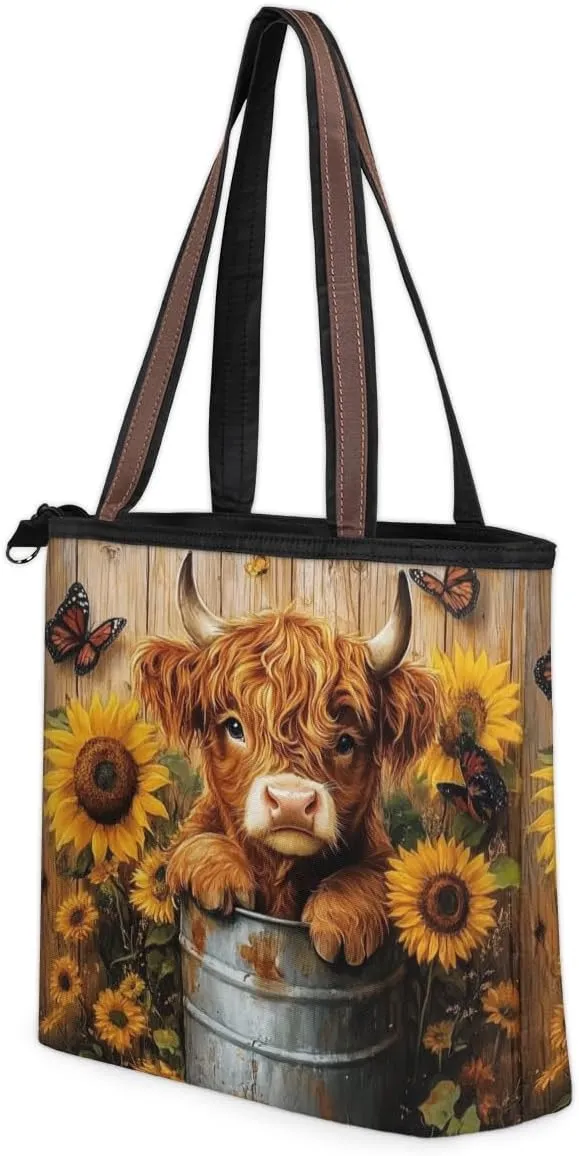 Tote Bag for Women with Zipper Large Capacity Top Handle Casual Shoulder Bag Handbag Reusable Shopping