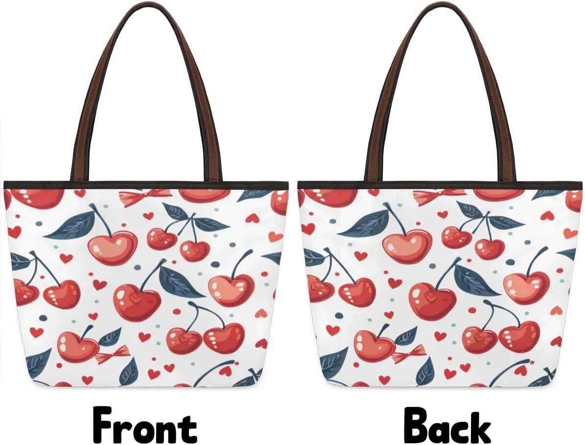 Tote Bag for Women with Zipper Large Capacity Top Handle Casual Shoulder Bag Handbag Reusable Shopping