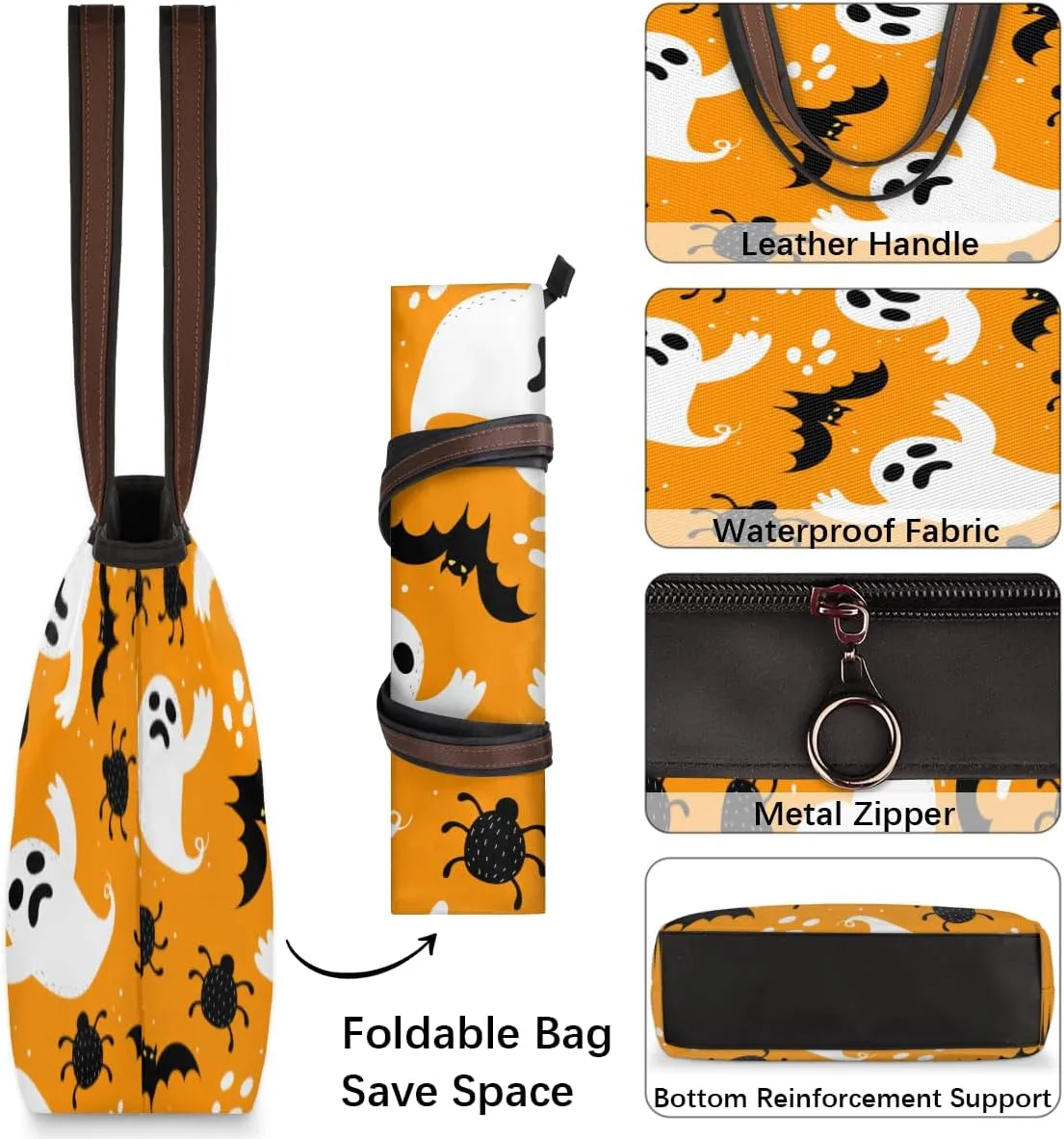 Tote Bag for Women with Zipper Large Capacity Top Handle Casual Shoulder Bag Handbag Reusable Shopping