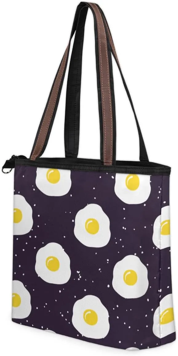 Tote Bag for Women with Zipper Large Capacity Top Handle Casual Shoulder Bag Handbag Reusable Shopping