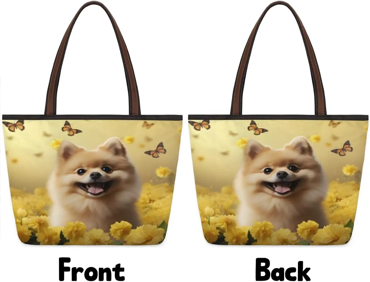 Tote Bag for Women with Zipper Large Capacity Top Handle Casual Shoulder Bag Handbag Reusable Shopping
