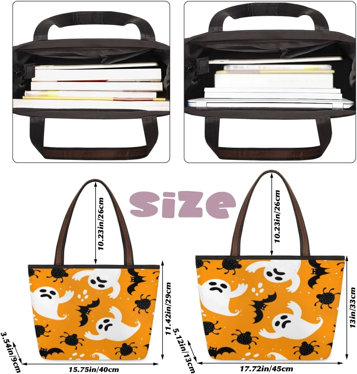 Tote Bag for Women with Zipper Large Capacity Top Handle Casual Shoulder Bag Handbag Reusable Shopping
