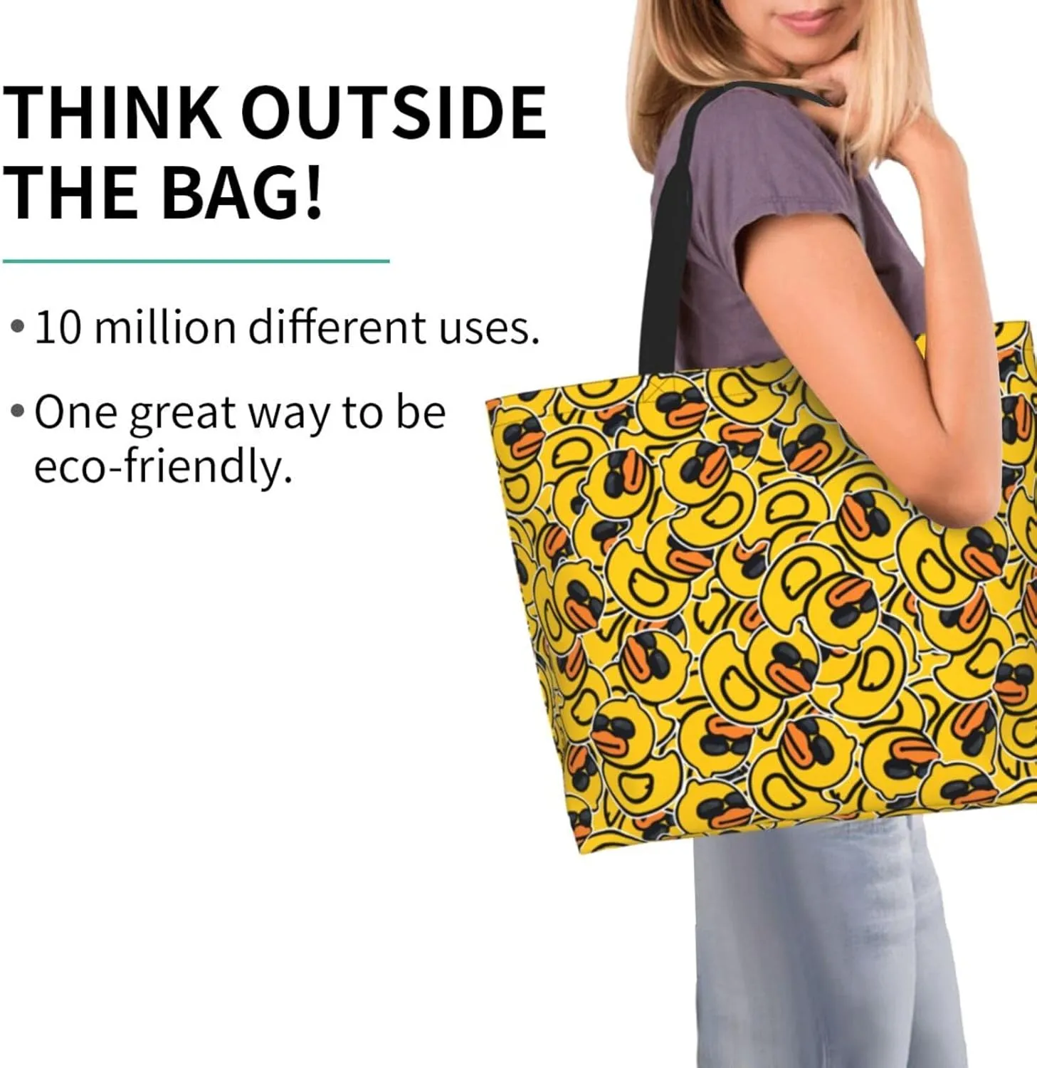 Tote Bag For Womens, Large Casual Shoulder Sling Bags Reusable Grocery Handbag For Travel Shopping Gym