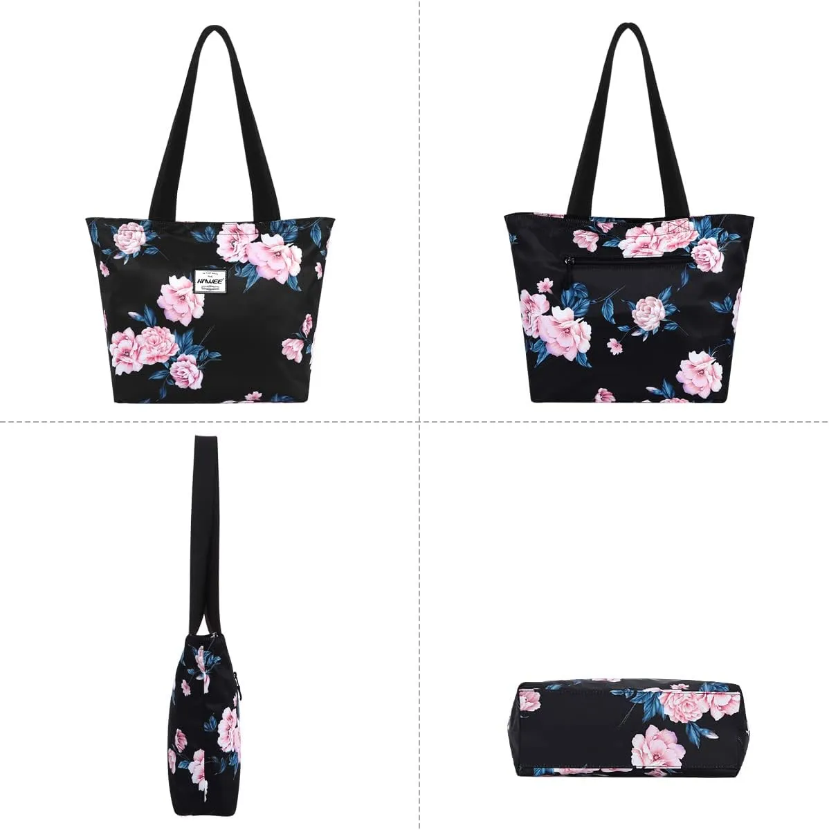 Tote Bag with Zipper for Women Inside Mesh Pocket Heavy Duty Casual Anti-water Cloth Travel Shoulder Handbag