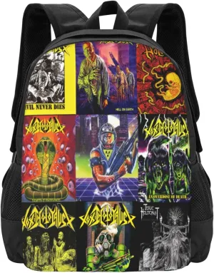 Toxic Musics Holocaust Backpack Large Capacity Leisure Travel Backpack Book Bag Outgoing Daypack 12.5x5.5x16.5 inch