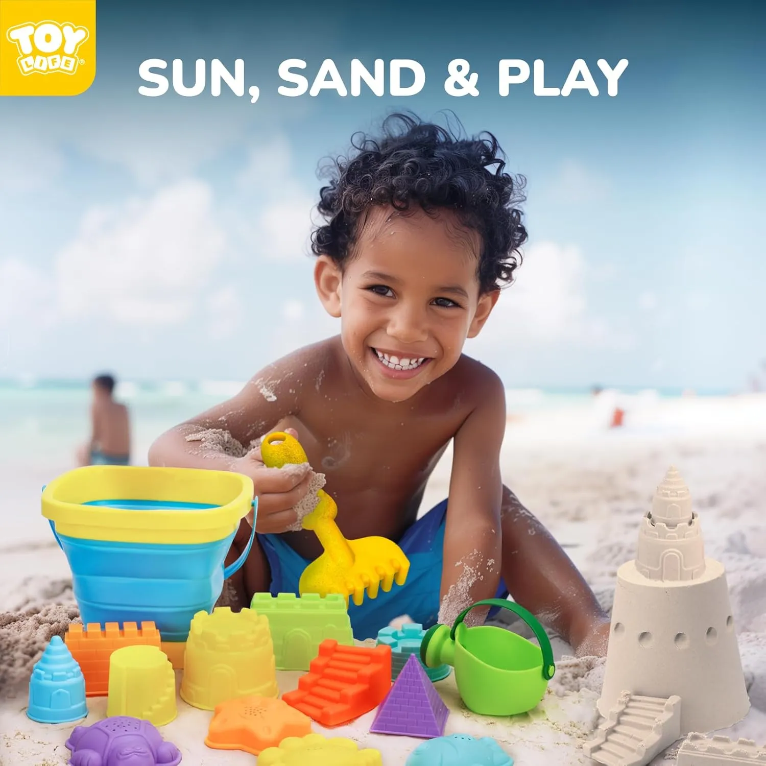 TOY Life Beach Toys for Kids Ages 4-8, Sand Toys for Toddlers 1-3, Beach Toys for Toddlers 1-3, Kids Beach Toys for Kids Ages 8-12, Sandbox Toys, Sand Castle Building Kit, Sand Toys for Kids Ages 4-8