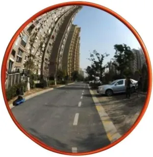 Traffic Safety Mirror Convex Driveway Mirror Exterior Security Blind Spot Mirrored Driveway Curved Convex Mirror Underground Parking Shatterproof, Shopping Center, Garage, Street, ,One Color-80Cm
