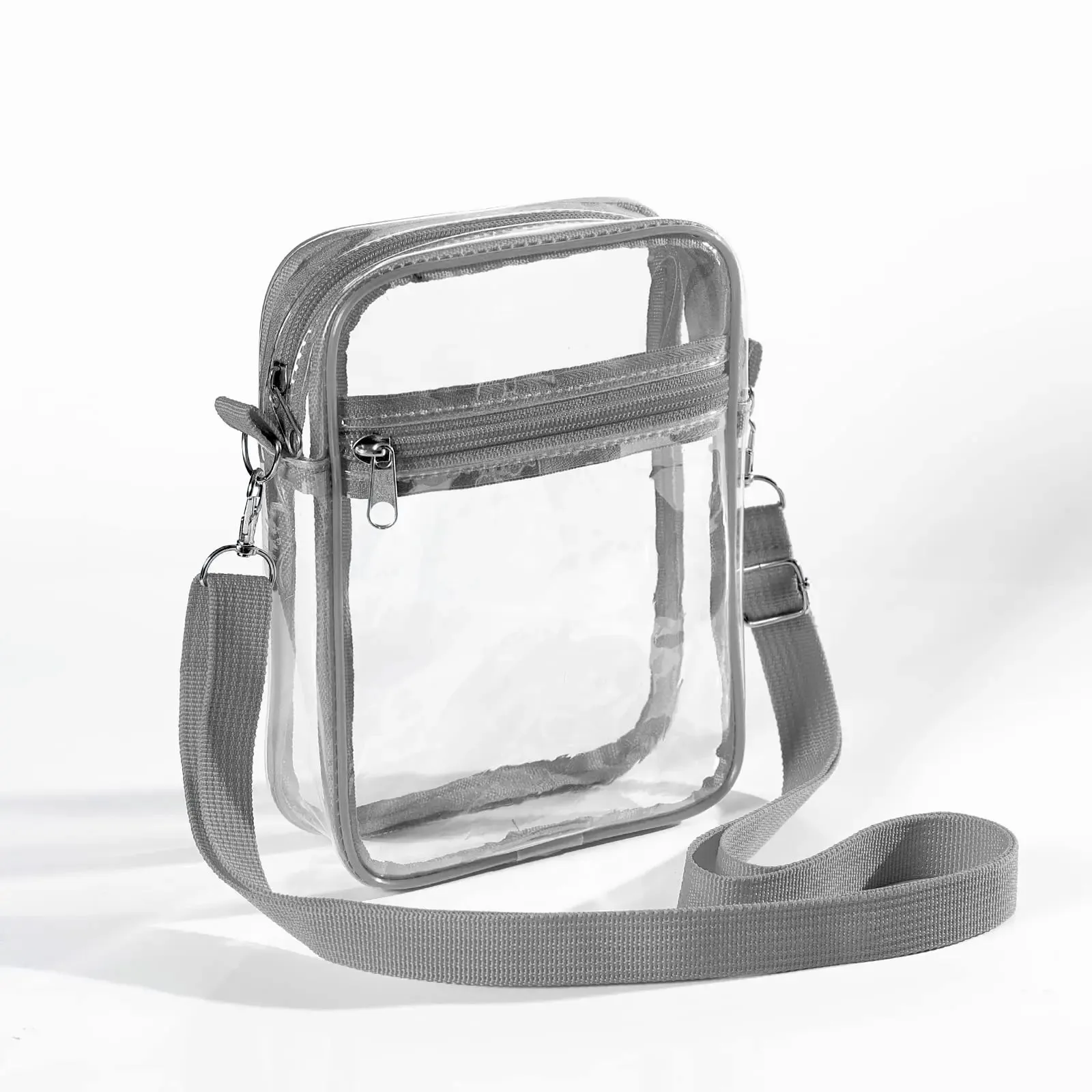 Transparent Crossbody Bags Small Simple Zipper Shoulder Bag Summer All-Match Fashion Clear PVC Handbags Purses Phone Bag