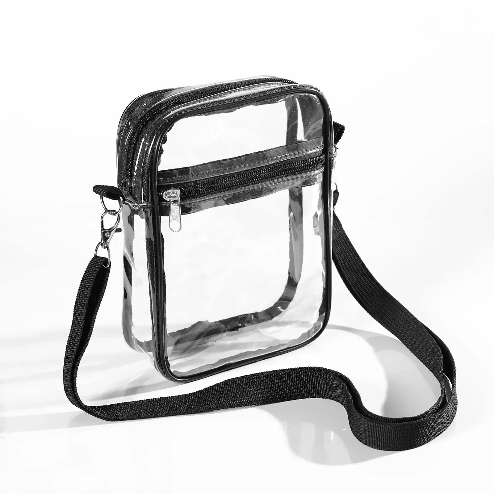 Transparent Crossbody Bags Small Simple Zipper Shoulder Bag Summer All-Match Fashion Clear PVC Handbags Purses Phone Bag