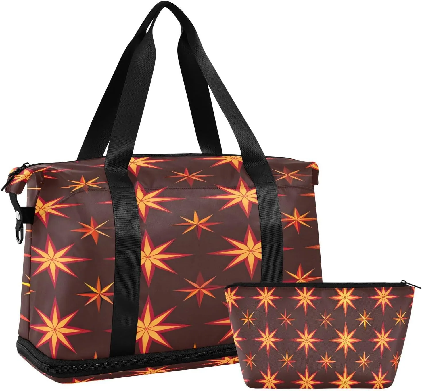 Travel Duffel Bag Digital Paper Gym Duffel Bag for Men & Women with Shoe & Wet Compartment Shoulder Weekender Overnight Bag