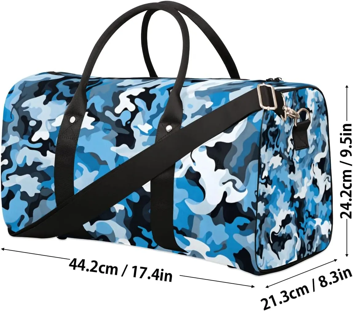 Travel Duffle Bag Camo Design Gym Bags for Men Women Travel Duffel Bags with Adjustable Shoulder Strap Carry On Weekender Bag