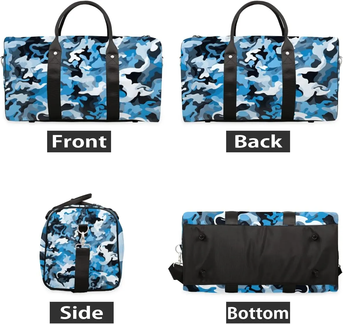 Travel Duffle Bag Camo Design Gym Bags for Men Women Travel Duffel Bags with Adjustable Shoulder Strap Carry On Weekender Bag