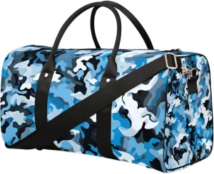 Travel Duffle Bag Camo Design Gym Bags for Men Women Travel Duffel Bags with Adjustable Shoulder Strap Carry On Weekender Bag