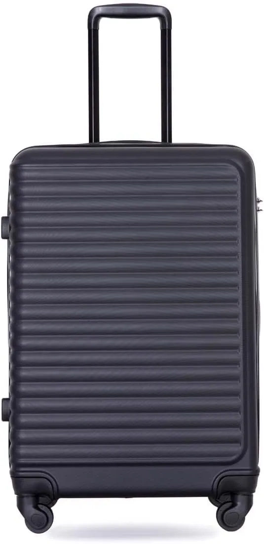 Travelhouse luggage,Hardside Carry On Travel Suitcase with Spinner Wheels, Multi-directional Spinner Wheels Uprigth Lightweight Underseater for Airplanes (Black Gray)