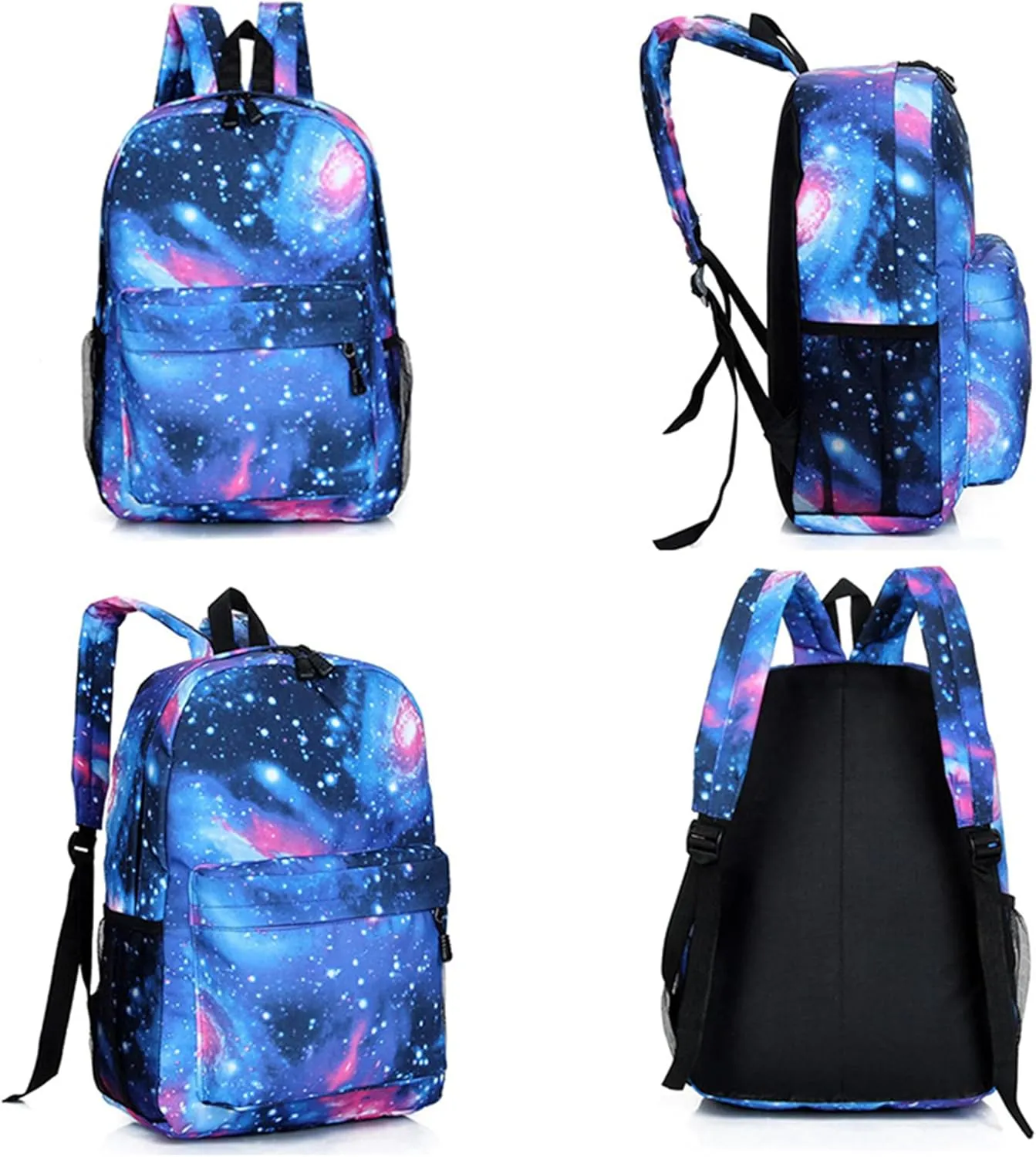 Trendy Monkey Backpack Set 3 PCS, Knapsack & Pencil Pouch & Crossbody Bag Combination Kit, Laptop Bag With Free Keychain (Thunder-Blue)