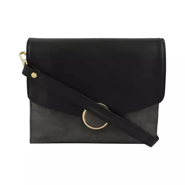 Trendy Women's Sling Bag with comfort (Black/Gray)