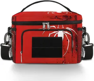 TropicalLife Spiders Print Lunch Bag for Men Women Adults, Tactical Lunch Box Leakproof Insulated Lunch Cooler Tote for Work Travel Camping Fishing