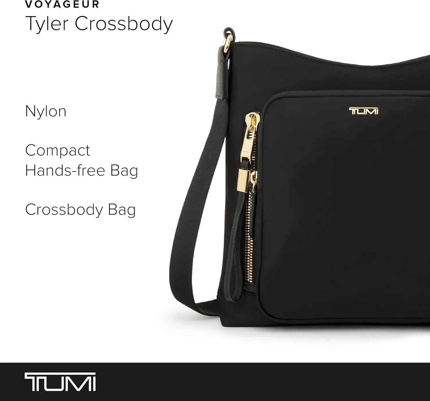 TUMI - Voyageur Tyler Crossbody - Nylon Crossbody Bag - Business, Travel Bag - Stain, Water-Resistant - Stylish Purse