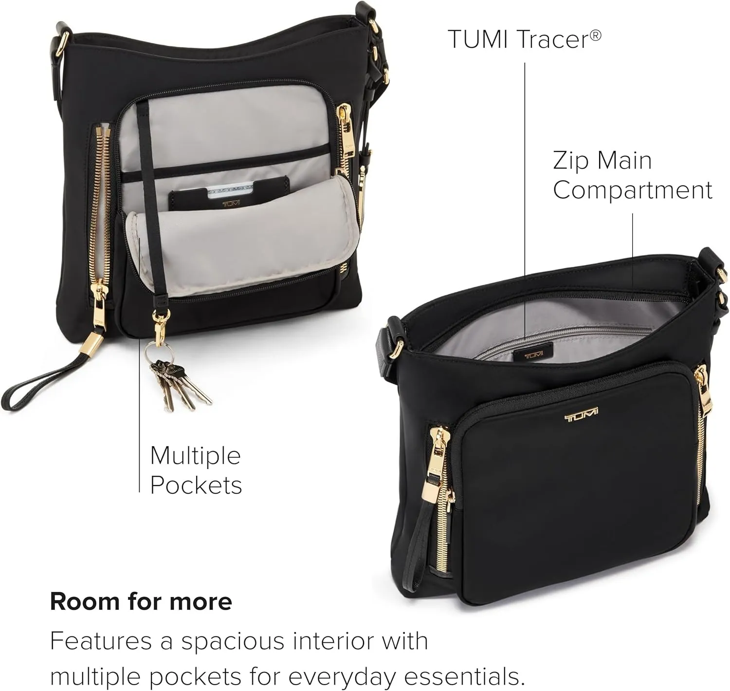 TUMI - Voyageur Tyler Crossbody - Nylon Crossbody Bag - Business, Travel Bag - Stain, Water-Resistant - Stylish Purse