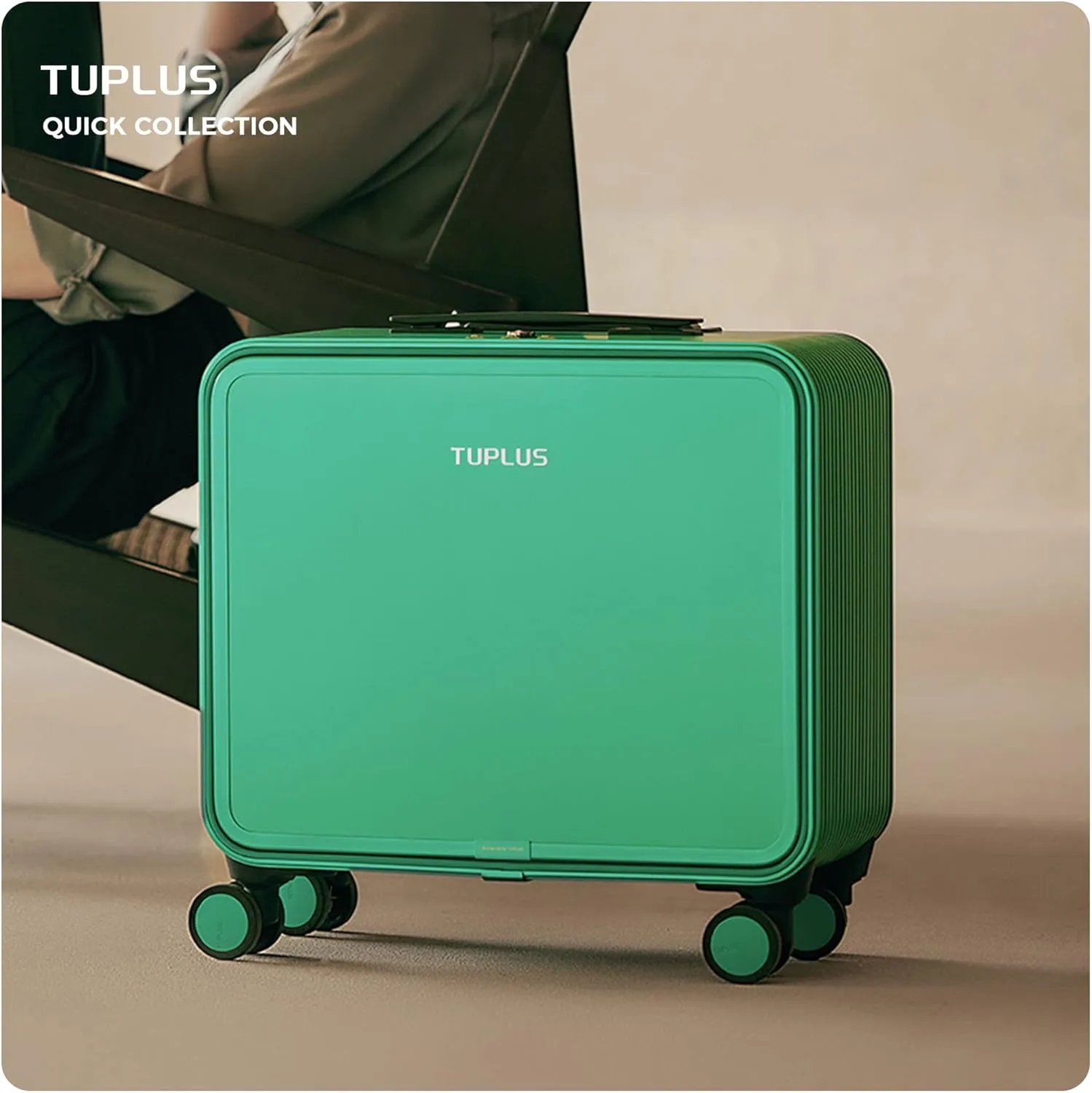 TUPLUS Aluminum Suitcase Hard Shell Luggage Hold Check in Travel Case with 4 Spinner Wheels, Quick Series