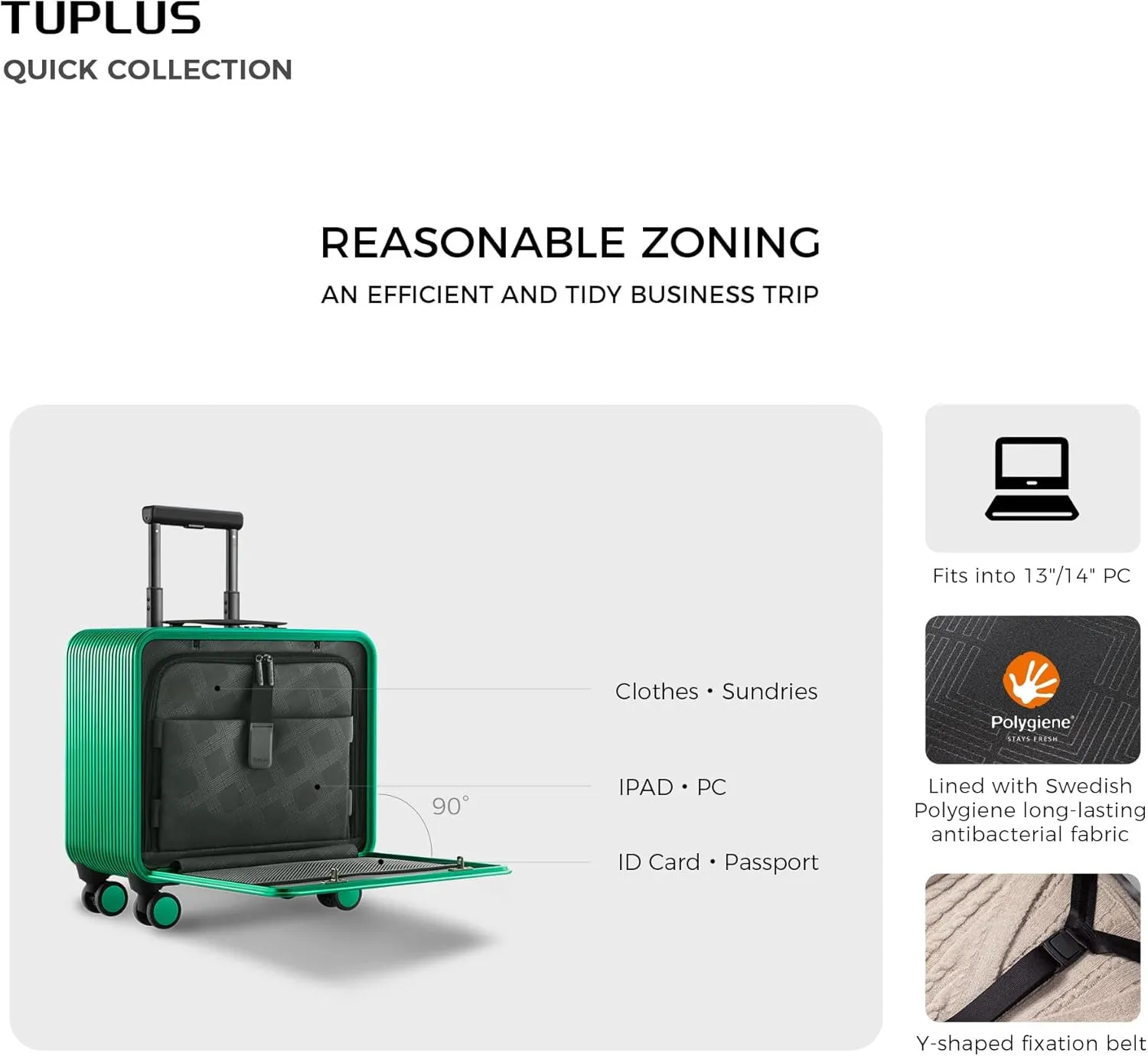 TUPLUS Aluminum Suitcase Hard Shell Luggage Hold Check in Travel Case with 4 Spinner Wheels, Quick Series