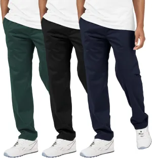 Ultra Performance 3 Pack Mens Athletic Open Bottom Sweatpants Active Track Pants Casual Tricot Wide Leg Sweat Pants for Men