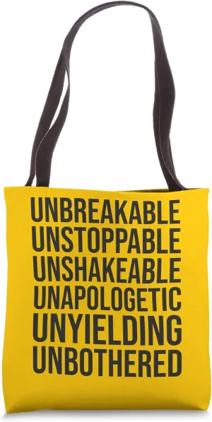 Unbreakable Unstoppable - Gym, Hustle, Success, Motivational Tote Bag