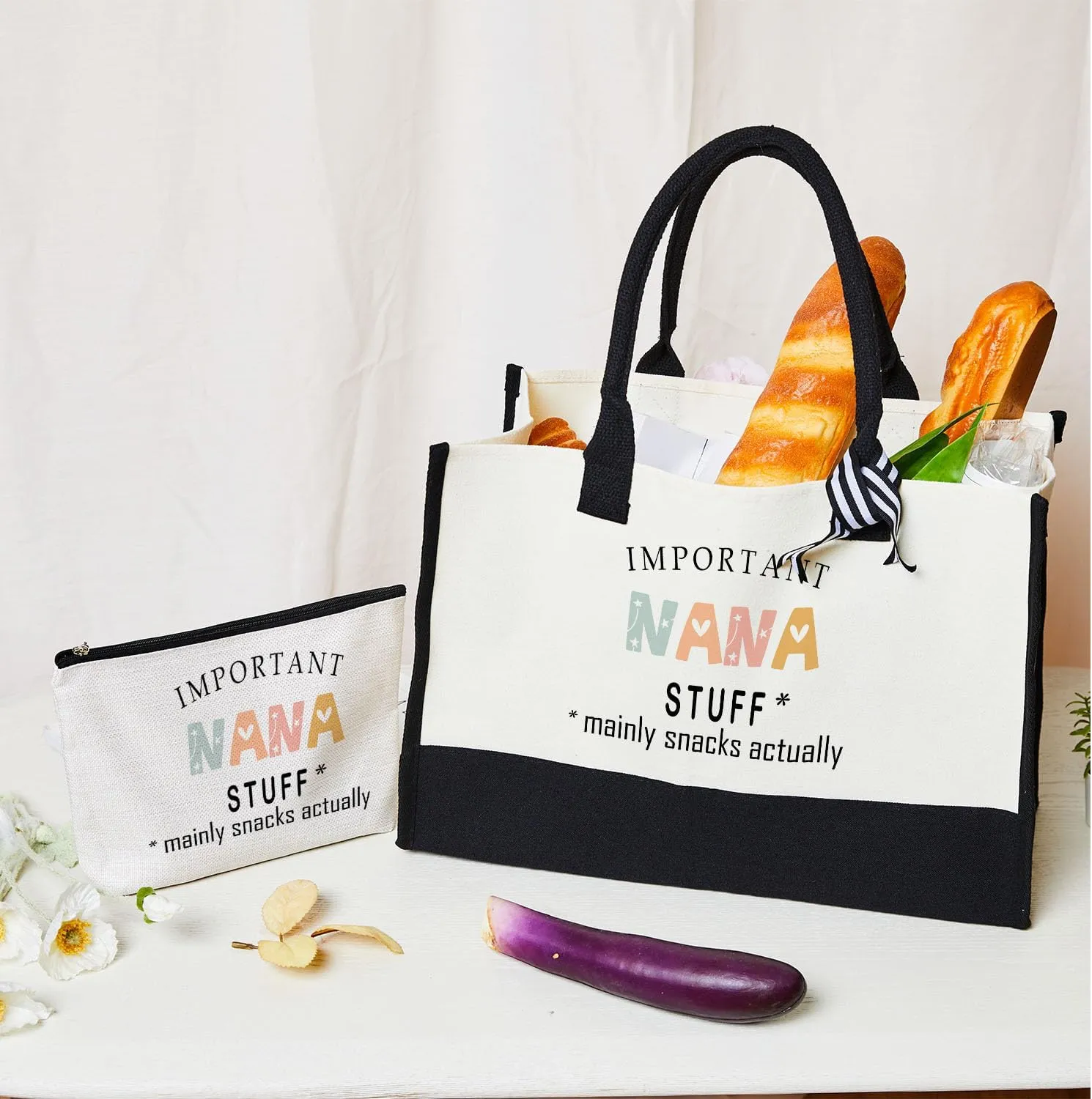 Undergo 2pcs Birthday Gifts For Grandma, Mothers Day Handbag For Nana - Thank You makeup bag For Grandma