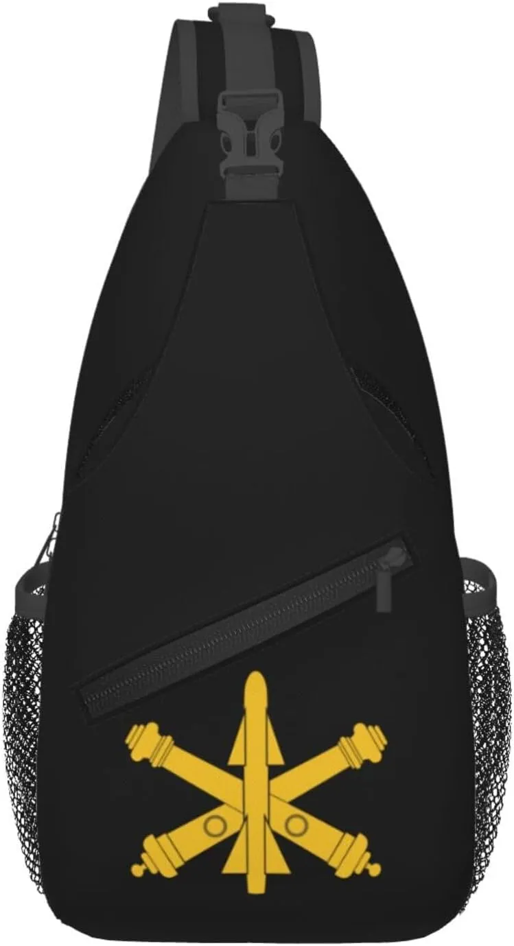 United States Army Air Defense Artillery Branch Insignia Crossbody Bags For Women Men Chest Backpack Gym Shoulder Bag Travel Outdoor Sports Casual Crossbody Bags
