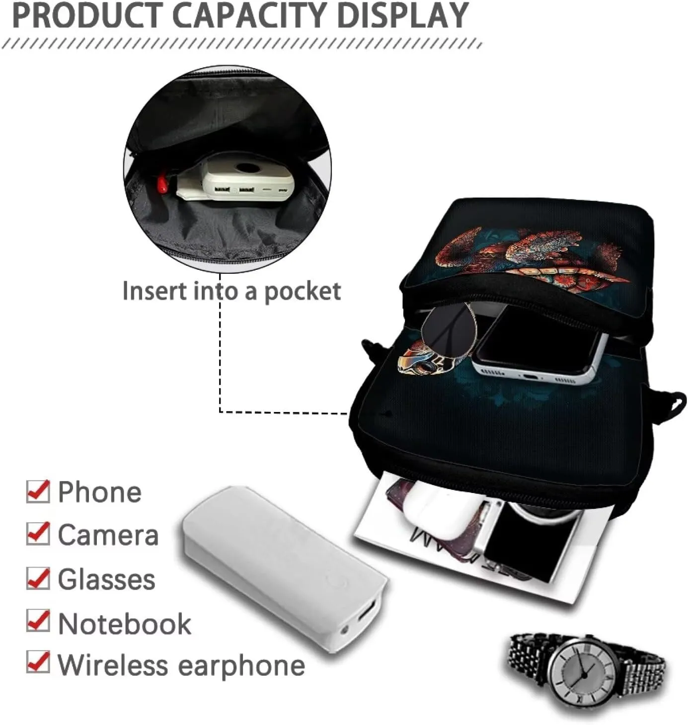 Universal Sling Crosbody Bags for Women Men Teens Over 5