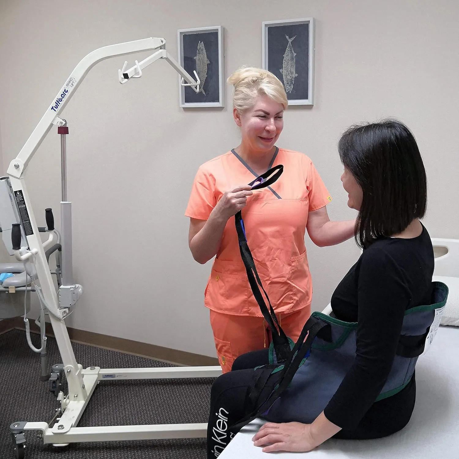 Universal Toileting Sling with Waist Belt (X-Large) fits Tuffcare, Hoyer, Invacare, McKesson, Drive, Lumex, Medline, Joerns and Other Patient Lifts Solid Fabric Polyester Patient Lift Sling