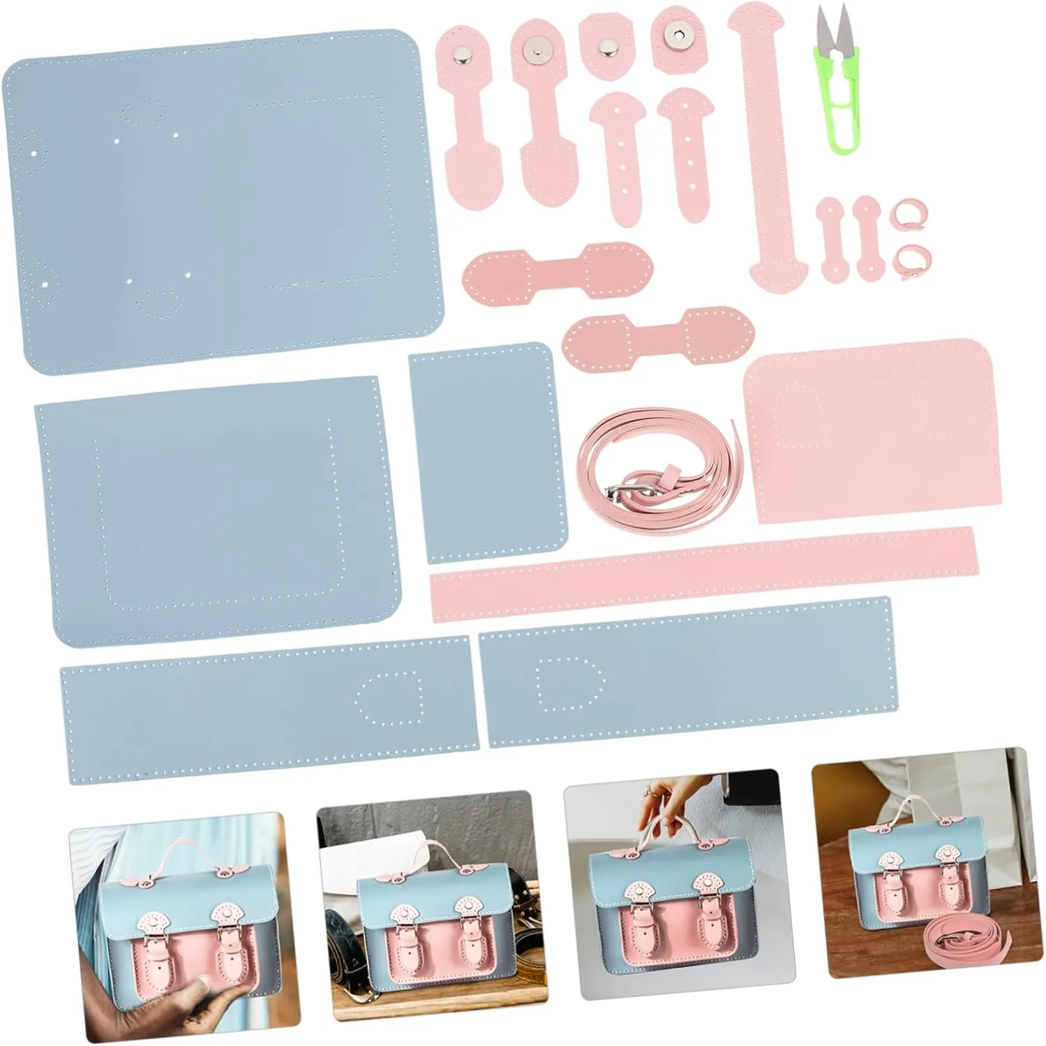 Uonlytech 1 Set DIY Craft Tool Making Kit for Shoulder Bag Accessories Unique Knitting Bag Sewing Material Present for Friends and Family