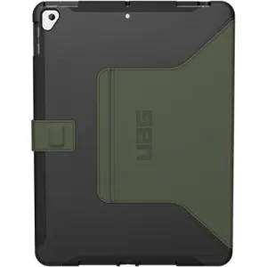 Urban Armor Gear Scout Folio Case for 10.2" iPad 7th, 8th, and 9th Gen (Black/Olive, OEM Packaging)