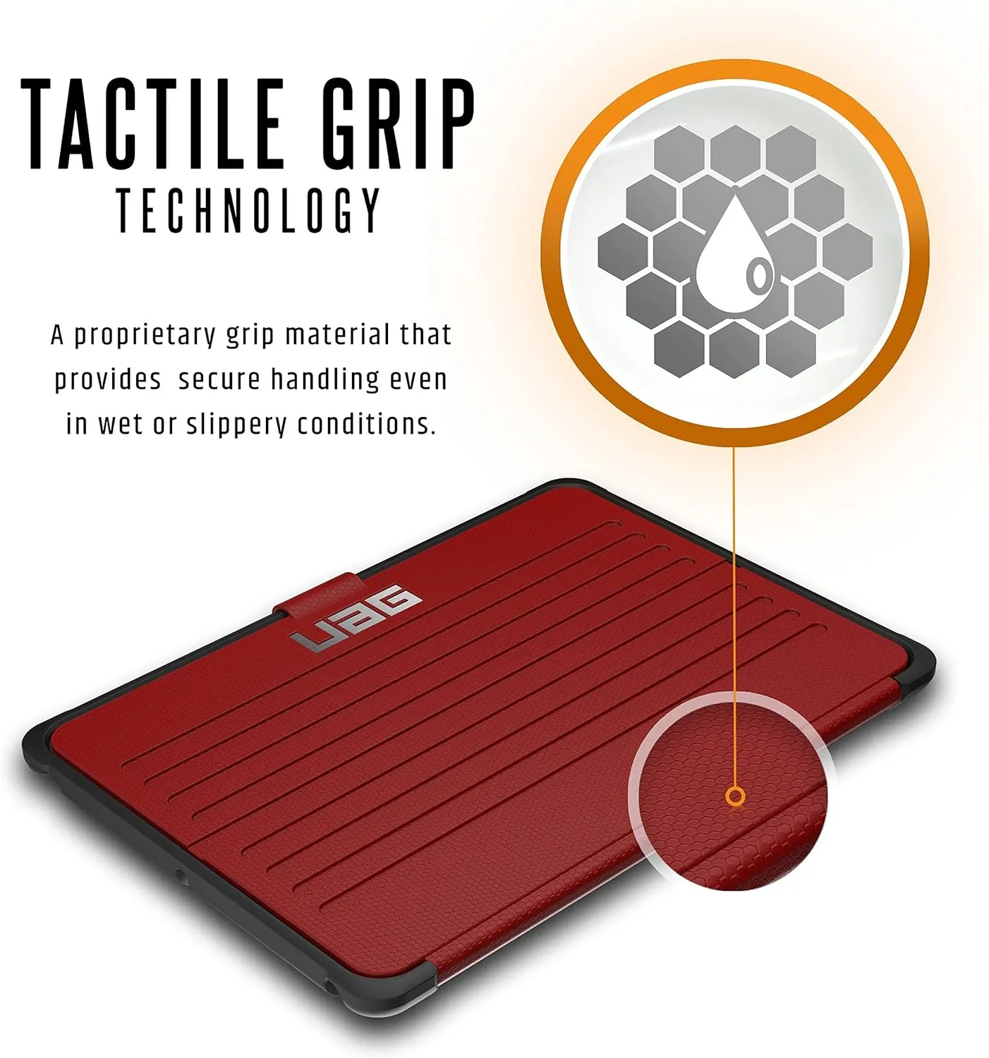 URBAN ARMOR GEAR [UAG] Folio iPad 9.7 (2017 5th Gen & 2018 6th Gen) Metropolis Feather-Light Rugged [Magma] Military Drop Tested iPad Case