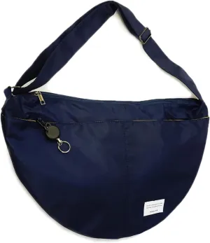 Urban Wide Shoulder Bag, Hobo Sling Crossbody Bag Crescent for Women Durable Polyester Unisex, Lightweight