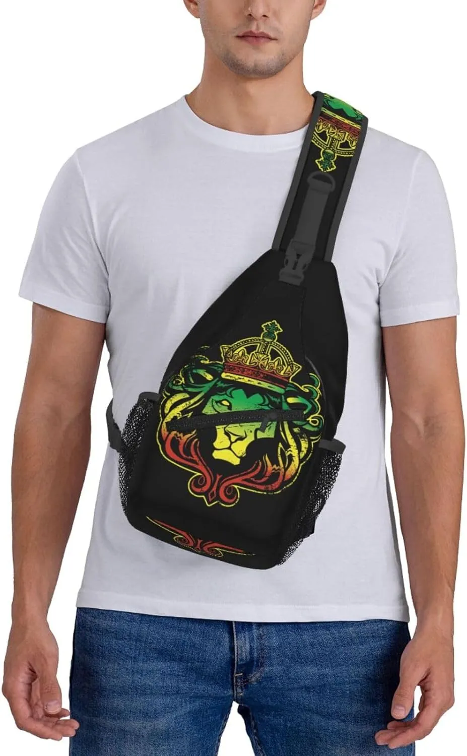 Us Virgin Islands Flag Sling Bag Adjustable Chest Bags Casual Crossbody Bag Travel Shoulder Backpack