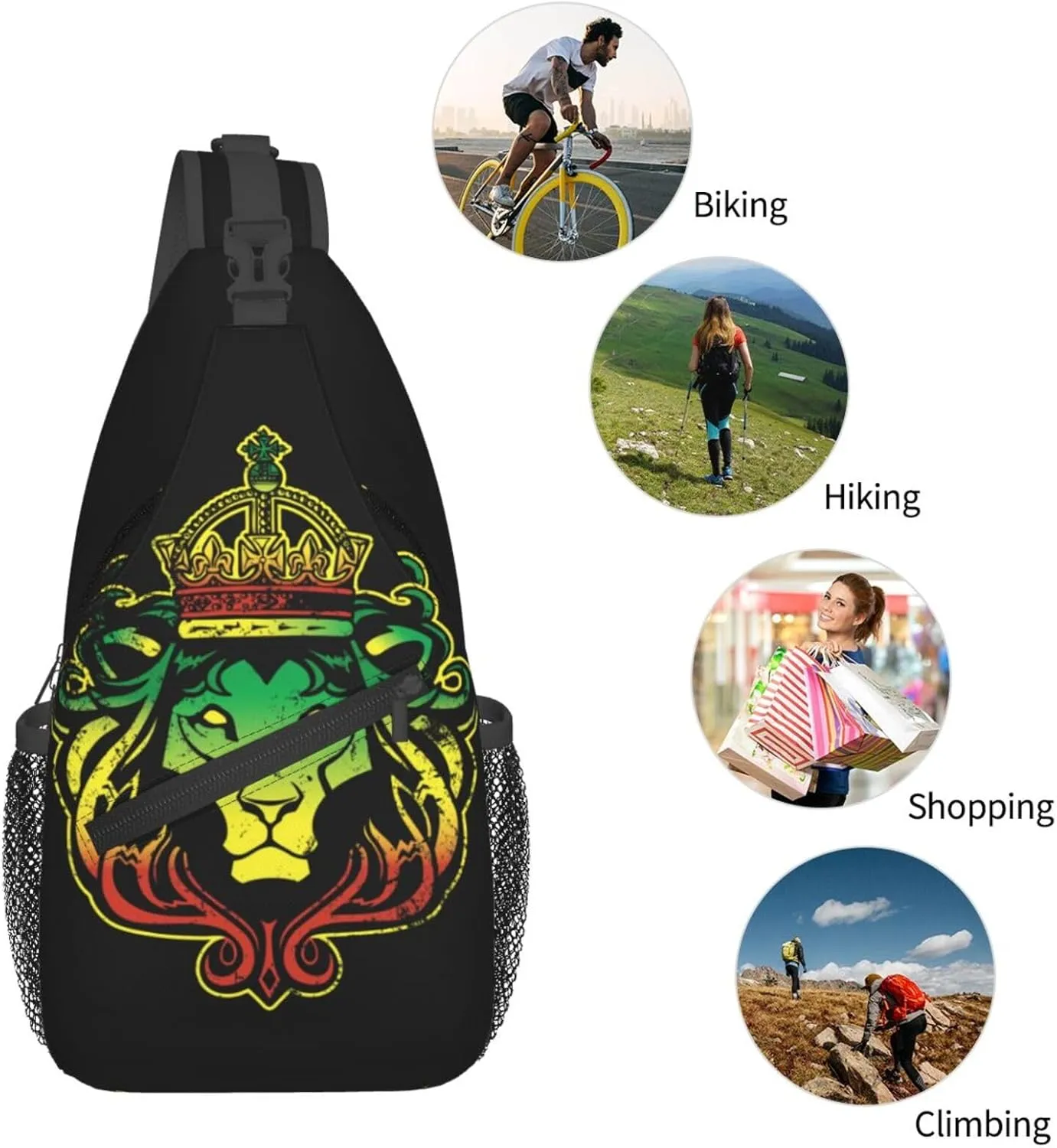 Us Virgin Islands Flag Sling Bag Adjustable Chest Bags Casual Crossbody Bag Travel Shoulder Backpack