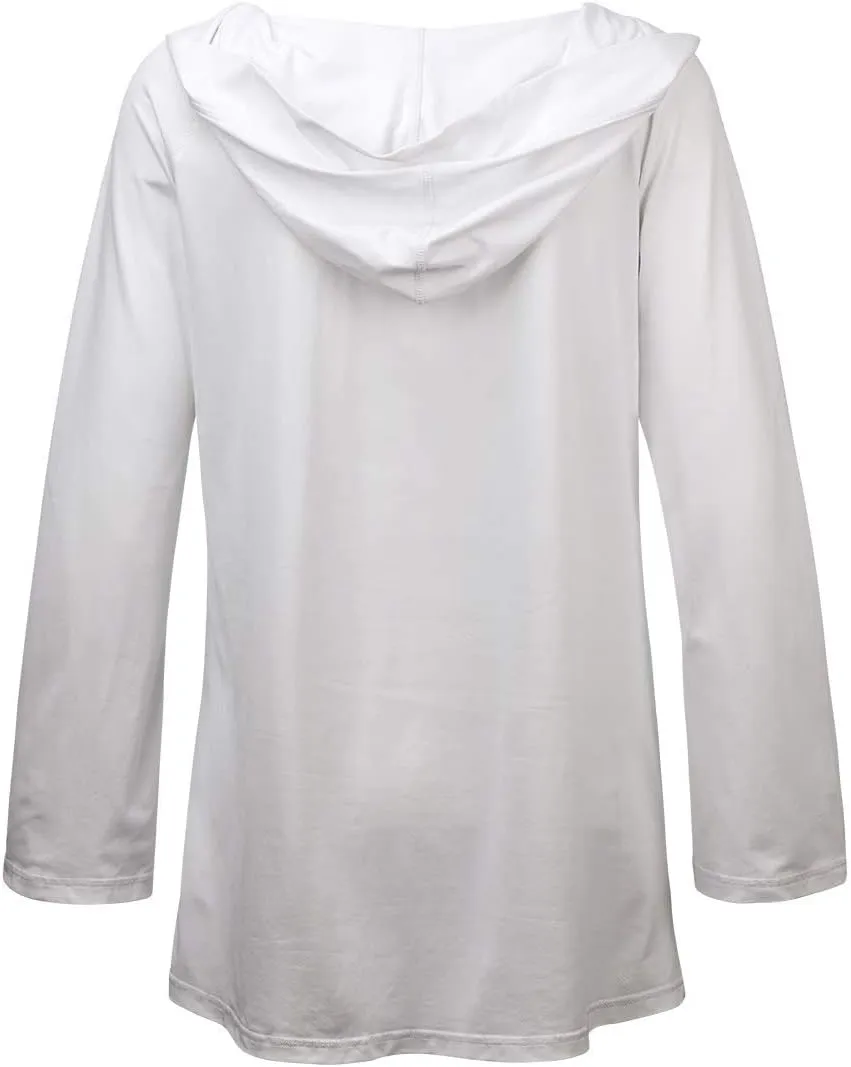 UV SKINZ Women’s UPF 50  Beach Cover Up with Hood – Sunblock Fabric
