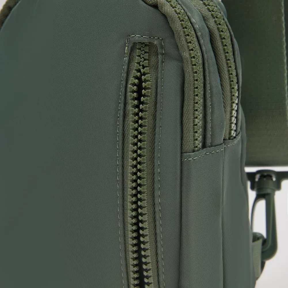 VAKAER Small Crossbody Bag Purse Women‘s Sling Bag Daypack Backpack with Convertible Adjustable Strap for Travel Hiking (Green)