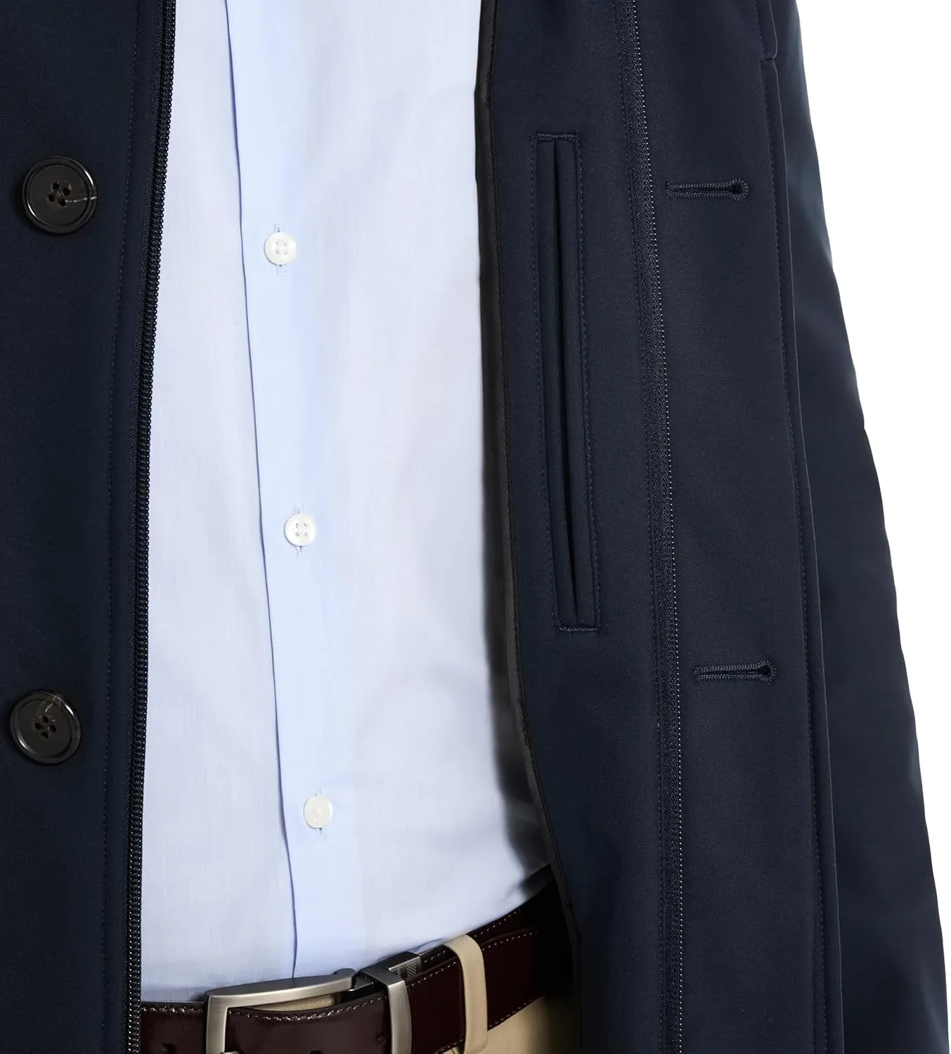 Van Heusen Men's Van Heusen Tedford Overcoat with Stand Collar