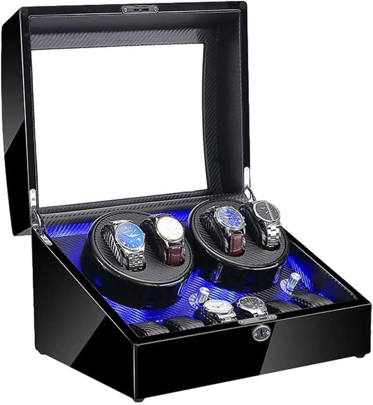 VejiA Watch Case Automatic Watch Winder Box 4 6 Wood Shell Piano Paint Exterior 5 Rotation M Dual Power Supply Quiet Motor Watch Accessories Watch Box