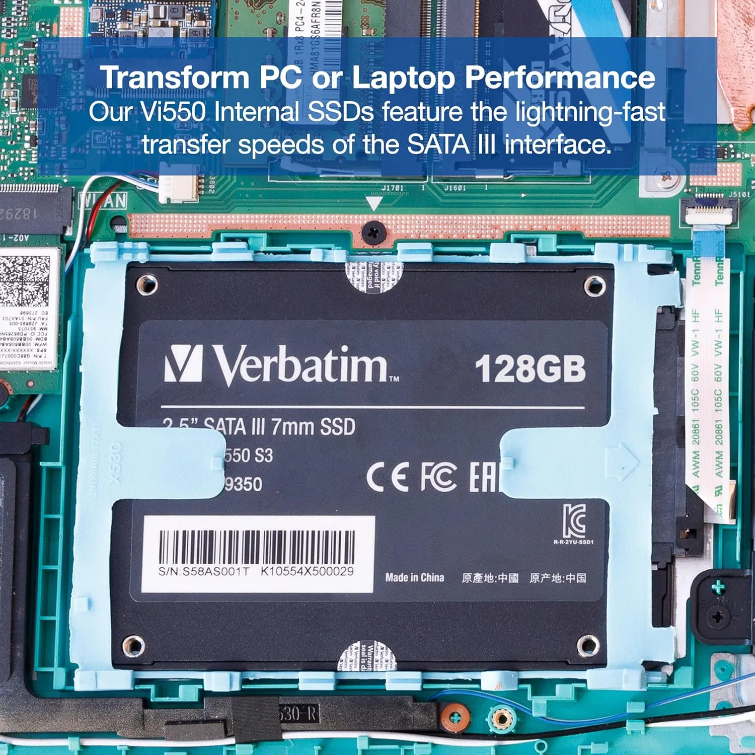 Verbatim 512GB Vi550 2.5" Internal Solid State Drive SSD SATA III Interface with 3D NAND Technology