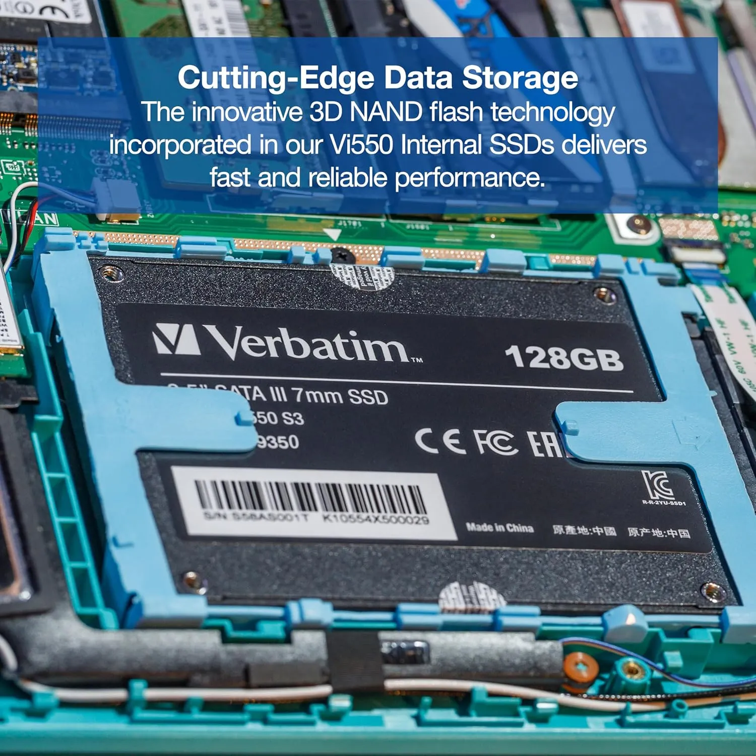 Verbatim 512GB Vi550 2.5" Internal Solid State Drive SSD SATA III Interface with 3D NAND Technology