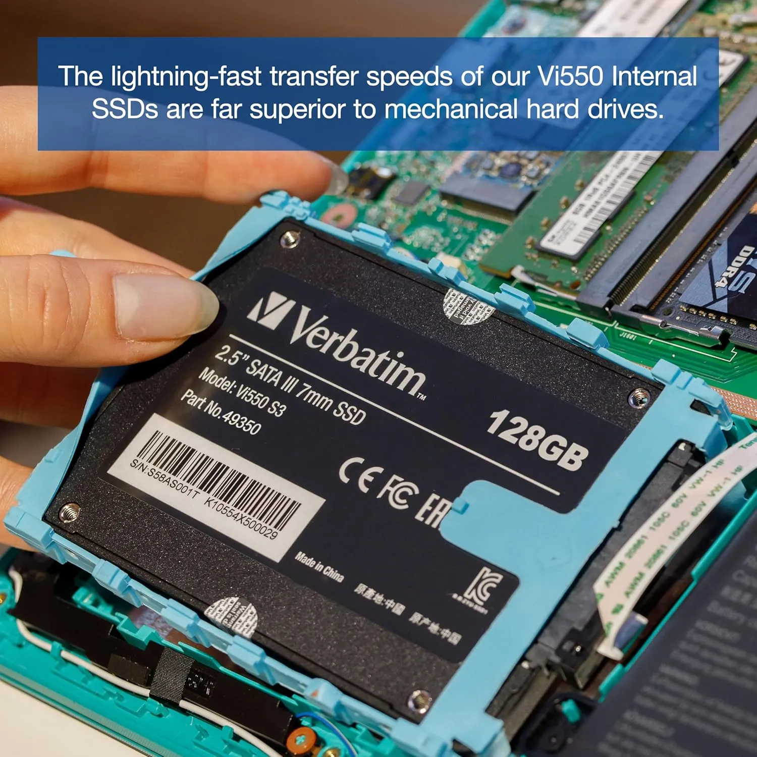 Verbatim 512GB Vi550 2.5" Internal Solid State Drive SSD SATA III Interface with 3D NAND Technology