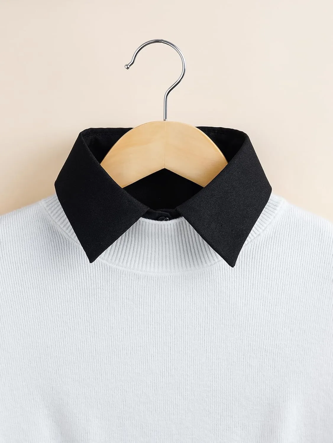 Verdusa Women's Fake Collar Detachable Dickey Collar Half Shirts Blouse